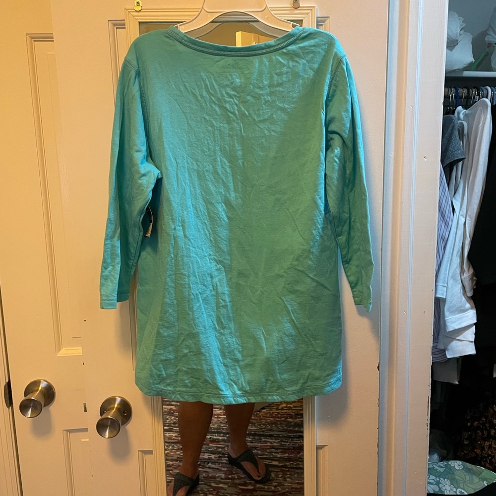Teal colored sweatshirt by Eddie Bauer